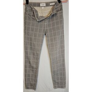 Frame Women's Le High Skinny Crop Jeans Plaid Size 26 White Black Red